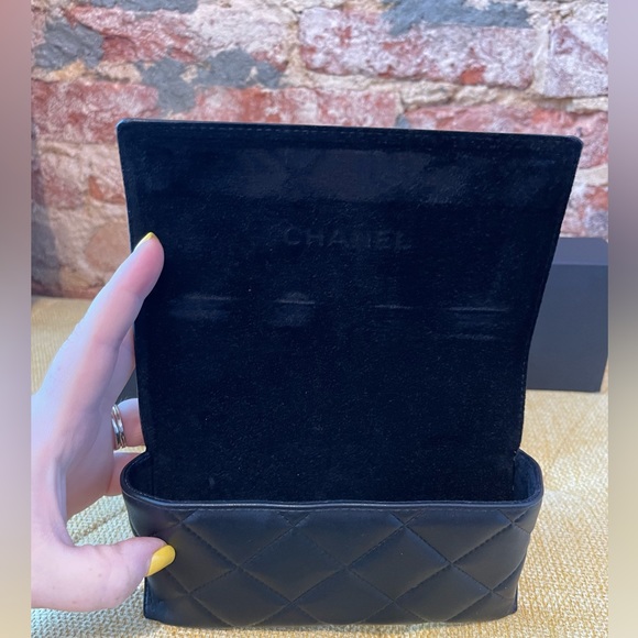 Like New! CHANEL Black Leather Eyeglass Case with Box - Picture 4 of 9